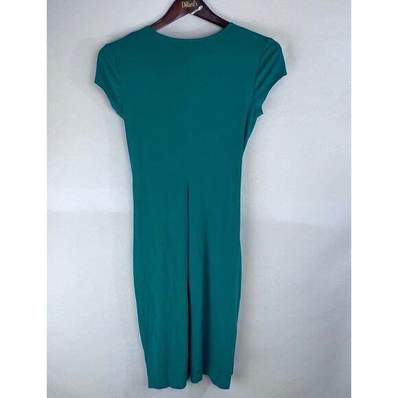 CACHE Women's Dress Size Large Cocktail Wrap V-Neck Green Midi NEW WITH TAG - Picture 2 of 10